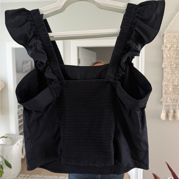 Torrid Black Ruffled Blouse - Picture 3 of 4
